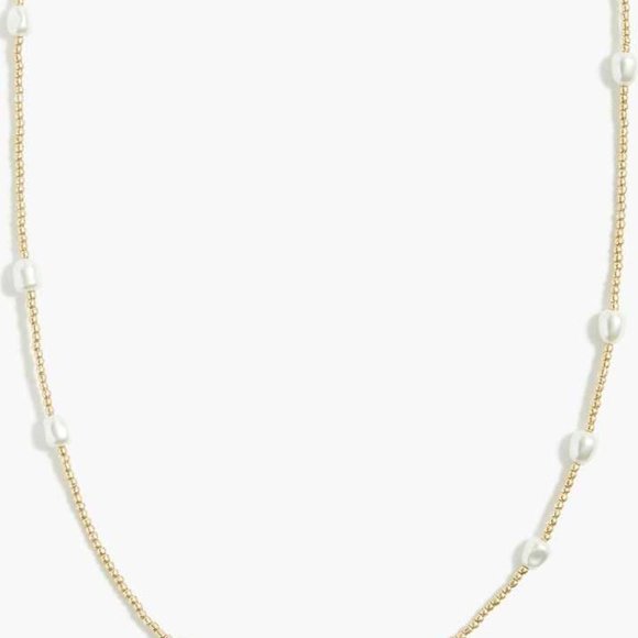 J. Crew Factory | Jewelry | New J Crew Factory Pearl And Gold Seed Bead